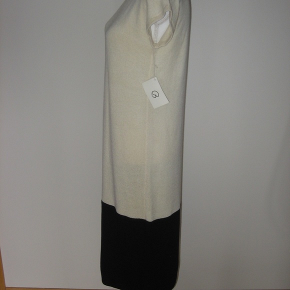 ST JOHN Neiman Marcus Cream/Black Knit Dress 10 - Picture 4 of 7